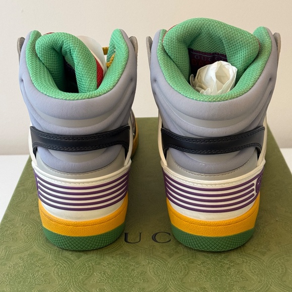 sz 7G - Gucci Basket Demetra black green red High top sneakers - Picture 3 of 8